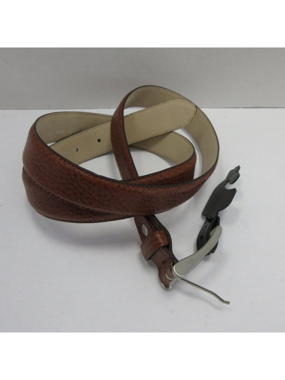 VGT Dolce & Gabbana Belt 42 Leather Pebbled Texture Y2K 105 CM NEW